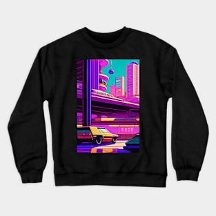 Anime city Vintage style Crewneck Sweatshirt